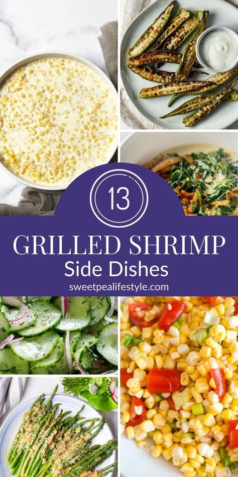 Grilled Shrimp Side Dishes are exactly what you need for the perfect pairing to a night filled with grilling! These side recipe ideas will go with any protein! Fried Chicken, Grilled Steak, Pork Chops or Shrimp! Grilled Shrimp Sides, Shrimp Side Dish, Chicken Grilled, Steak And Shrimp, Shrimp Recipes Easy, Easy Entertaining, Grilled Steak, Best Side Dishes, Grilled Shrimp