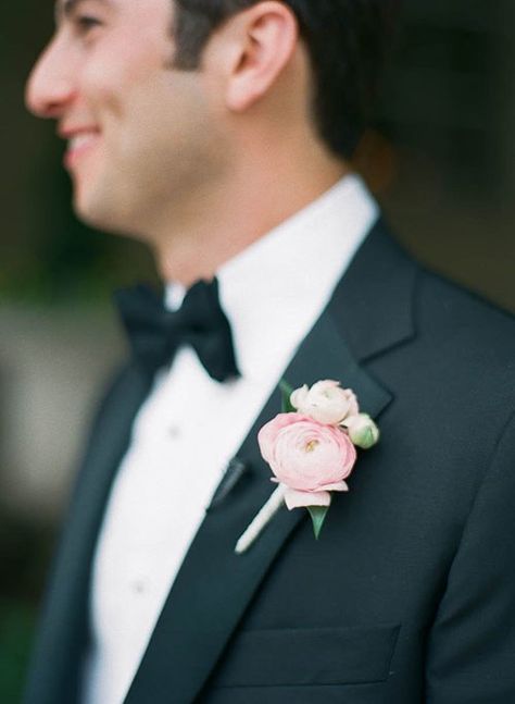 Boutineer Ideas, White Tuxedo Wedding, Boutonniere Groomsmen, Ranunculus Boutonniere, Stunning Wedding Venues, Groomsmen Boutonniere, Villa Wedding, Wedding Color Inspiration, Minneapolis Wedding