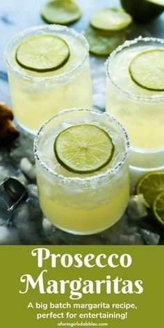 Prosecco Margarita, Cocktail Prosecco, Prosecco Cocktail Recipes, Pitcher Of Margaritas, Batch Cocktail Recipe, Batch Cocktails, Prosecco Cocktails, Decorações Com Comidas, Boozy Drinks