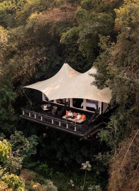 The Most Luxurious Glamping Resorts For A Seriously Elevated Outdoor Escape Sandwiches Recipes, Dipping Pool, Four Season Tent, Glamping Resorts, Party Sandwiches, Forest Cabin, Easy Appetizers, Luxury Tents, Travel Trends