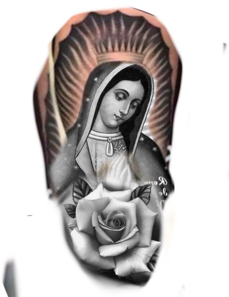 Guadalupe Tattoo, Mother Mary Pictures, Lowrider Art, Jesus Tattoo, New School Tattoo, Wolf Tattoos, Realism Tattoo, Mother Mary, Virgin Mary