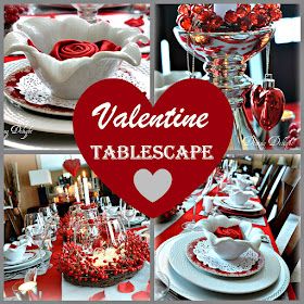 Dining Delight: Red Berry Valentine Tablescape Valentine Tablescape Centerpiece Ideas, Valentines Day Tablescapes, Valentine Day Table Decorations, Valentine Mesh Wreaths, Valentine Tablescape, Paper Lace Doilies, Red Berry Wreath, Day Party Ideas, Valentines Party Decor