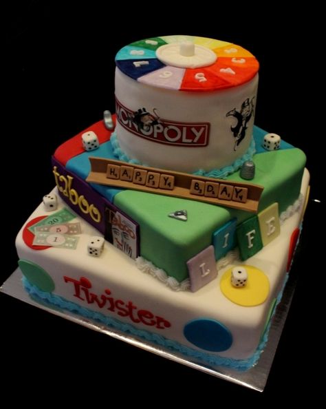 board game cake or new year party cake We always stay up playing board games to pass the time by.. Board Game Cake, Game Cake Ideas, Game Cake, Gambling Cake, Cake Games, Crazy Cakes, Specialty Cakes, Novelty Cakes, Special Cake