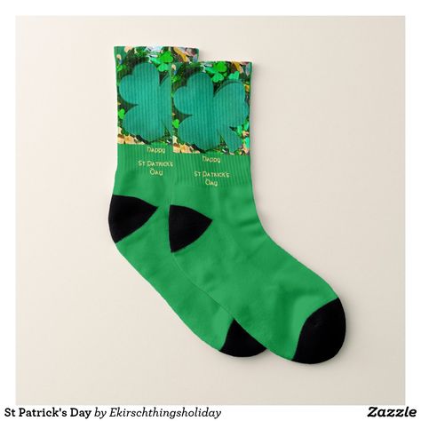 Cheap Trendy Green Socks, Cheap Cute Green Socks, St Patricks Day Socks, Fun Green Cotton Socks, St. Patrick's Day Graphic Tee With Print, Acrylic Art, Apple Watch Bands, St Patrick, Ipad Case