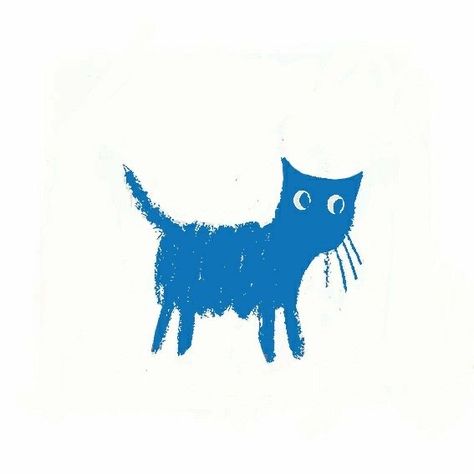 Cute Icons For Spotify, Blue Icons Drawing, Blue Cat Icon, Blue Bg, Dibujo Simple, Phone Decoration, Cat Profile, Blue Poster, Cat Icon