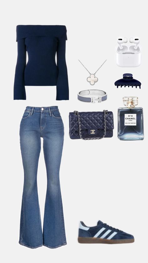 Flare Outfits, Outfits With Flares, Blue Top Outfit, Flare Jean Outfit, Flare Jeans Outfit, Latina Fashion Outfits, Outfit Inspo Casual, Mein Style, Simple Trendy Outfits