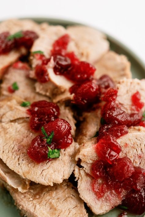 Slow Cooker Cranberry Pork Loin Recipe Cranberry Pork Loin Slow Cooker, Slow Cooker Cranberry Pork Loin, Crockpot Cranberry Pork Loin, Cranberry Pork Tenderloin Slow Cooker, Cranberry Pork Roast Slow Cooker, Pork Loin Roast Crock Pot, Cranberry Pork Loin, Cranberry Pork, 6 Sisters