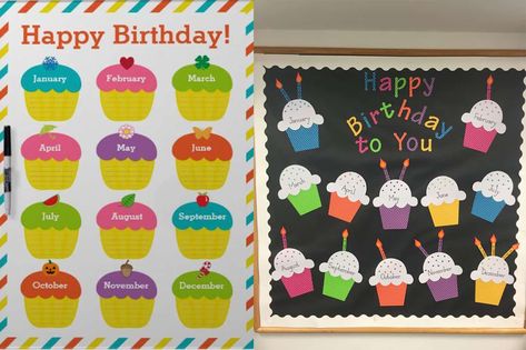 Birthdays are special days. Students need to be made to feel special while at school. Therefore, teachers should do their best to recognize their students' Happy Birthday Board, Ideas For Happy Birthday, Birthday Graph, Birthday Reminder Board, Happy Birthday April, Birthday Board Diy, Birthday Display In Classroom, Birthday Bulletin Board, Preschool Birthday