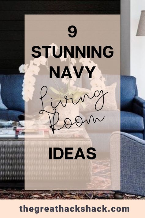 Navy living room ideas to get the most out of this popular colour choice. Pair navy with gold, wood, plants, patterns and more. Find out what works well with navy in your living room. #navylivingroomideas #navy #navylivingroom #livingroomideas #navywalls #thegreathackshack Navy Wall White Fireplace, Navy Blue And Natural Wood Living Room, Navy Sofa Cream Walls, Blue And Grey Home Decor, Navy White And Grey Living Room, Navy Blue White And Gold Living Room, Navy And White Living Room Ideas, Gold And Navy Living Room, Living Room Designs Navy Blue