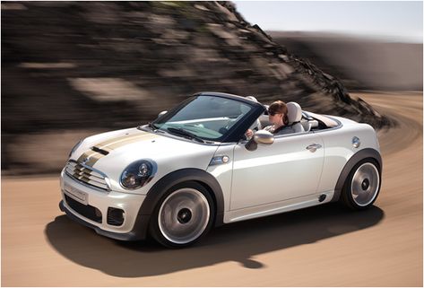 MINI Roadster Concept - via http://bit.ly/epinner Mini Roadster, Mini Cooper Sport, Mini Cabrio, Mini Convertible, Dirt Track Racing, Nissan 370z, Hybrid Car, Mini Cooper S, Lamborghini Gallardo