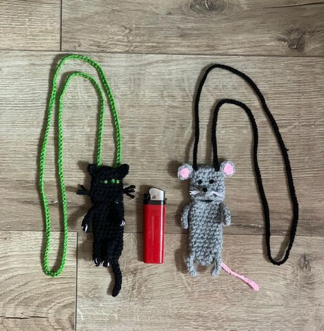 What the lighter holders look like on Can also be hung from your car mirror or attached to a bag Short & long drawstrings available… | Instagram Knitted Lighter Holder, Crochet Project For Boyfriend, Crochet Ideas For Dad, Crochet Lighter Holder Pattern Free, Lighter Crochet, Crochet Gifts Free Pattern, Crochet Ideas For Boyfriend, Crochet Lighter Holder, Crochet Holder