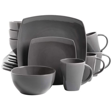 The 11 Best Dinnerware Sets for Serving Up Supper in Style Soho Lounge, Beautiful Dinnerware, Grey Dinnerware, Kitchen Wear, Registry Ideas, Square Dinnerware Set, Stoneware Dinnerware Sets, Interior Decorator, Stoneware Dinnerware