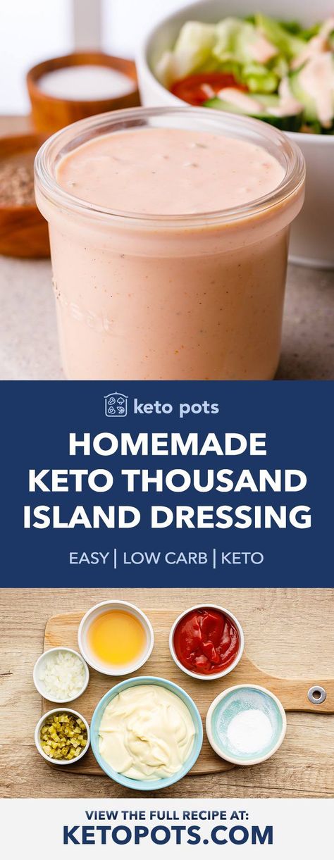 Low Carb Thousand Island Dressing, Keto Thousand Island Dressing, Thousand Island Dressing Recipe, Keto Sauce, Homemade Thousand Island Dressing, Keto Dips, Keto Salad Dressing, Iifym Recipes, Keto Sauces