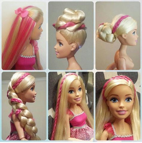 Hair Styles For Dolls, Barbie Hairstyles For Dolls, Barbie Hair Styles, Barbie Doll Hairstyles, Barbie Hairstyles, Easy Professional Hairstyles, Doll Hairstyles, Barbie Hairstyle, Hair Mannequin