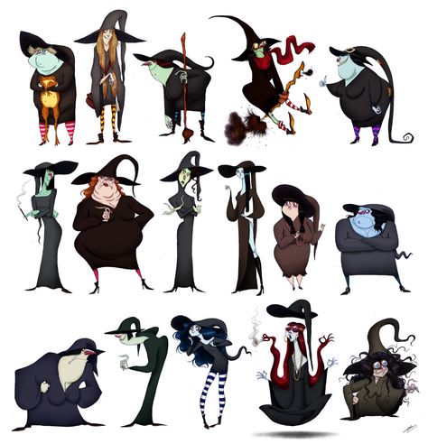 Genndy Tartakovsky, Creature Character, رسم كاريكاتير, Human Character, Baba Jaga, Witch Characters, Model Sheet, Witch Art, Cartoon Character Design