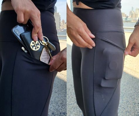 The Zippered Pocket on the Old Navy High-Waisted PowerSoft Run Crop Leggings Sporty Casual, Crop Leggings, Shopping Tote, Cropped Leggings, Leisure Wear, Workout Leggings, Belt Bag, The Old, Zip Pockets