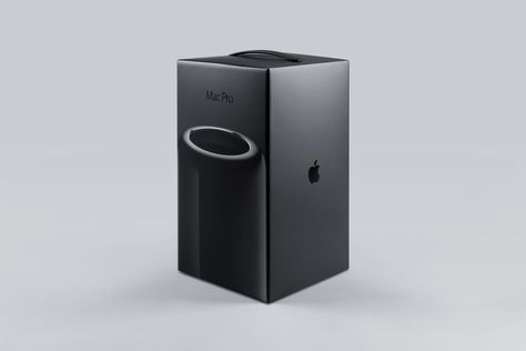 Mac Pro Packaging by Apple Marketing and Communications Tech Packaging, Apple Packaging, Electronic Packaging, Photography And Illustration, Modern Packaging, Black Packaging, Tech Branding, Mac Pro, Packing Design