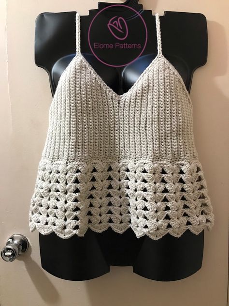 Plus Size Crochet, Summer Top Pattern, Plus Size Patterns, Cute Summer Tops, Boho Tank Top, 4 Ply Yarn, Crochet Summer Tops, Crochet Tank, Top Plus Size