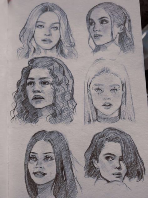 Art Du Croquis, Výtvarné Reference, Arte Sketchbook, Arte Inspo, Portrait Sketches, Art Drawings Sketches Creative, Amazing Art Painting, Painting Art Projects, Art Tutorials Drawing