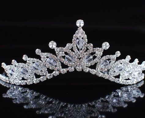 Pageant Tiara, Prom Headband, Tiara Accessories, Floral Tiara, Bridal Tiaras, Crown Party, Crystal Bridal Tiaras, Beautiful Tiaras, Princess Jewelry