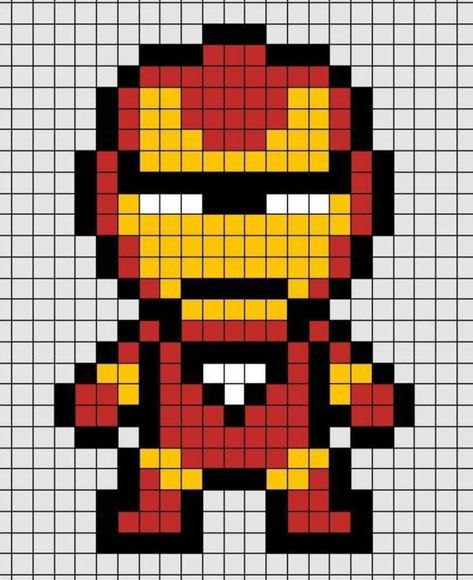 Pixel Art Without Black, Spiderman Pixel Art, Graph Paper Drawings, Easy Pixel Art, Pixel Art Templates, Pixel Drawing, Pix Art, Graph Paper Art, Popular Tv Series