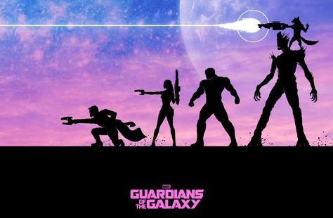 Guardians of the Galaxy Guardians of the Galaxy Peter Quill #Star-Lord #Gamora #Movie Drax the Destroyer #Groot #Rocket #1080P #wallpaper #hdwallpaper #desktop Galaxy Silhouette, Cosmic Rewind, Guardian Of The Galaxy, Drax The Destroyer, Irreverent Humor, Universe Galaxy, Wallpaper Laptop, Star Lord, Movie Wallpapers