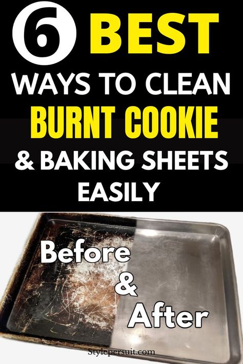 Baking sheets are so versatile you can use them to bake cookies, roast vegetables, or melt cheese over your favorite appetizers. But have you ever noticed how quickly a brand new sheet pan starts to turn brown? Oil residue and burnt food can leave marks that seem impossible to remove. We’ll share our favorite tricks for how to clean baking sheets and make them look brand new again. Clean Baking Sheets, Cleaning Burnt Pans, Clean Cookie Sheets, How To Clean Aluminum, Homemade Stain Removers, Cleaning Pans, Cleaning Baking Sheets, Roasting Vegetables, Melting Cheese