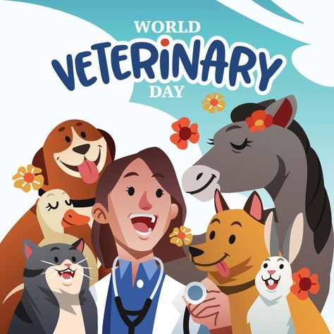 A Veterinarian Celebrates The Veterinary Day With The Animals World Rabies Day, Future Veterinarian, Veterinary Day, Insta Icon, Cityscape Photos, Logo Banners, Marketing Design, Custom Illustration, Custom Branding