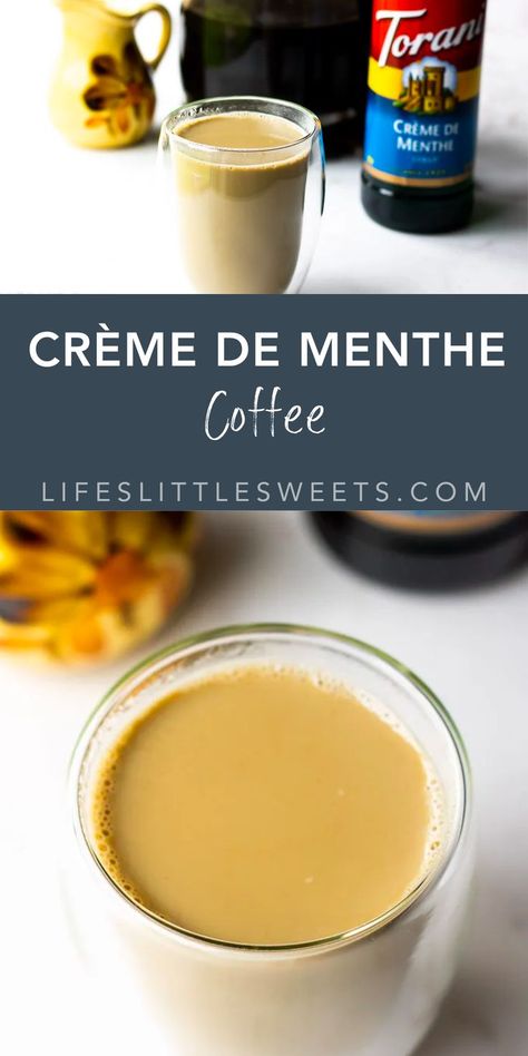 Crème de Menthe Coffee is a hot, minty coffee drink that is made with freshly brewed black coffee, half-and-half, and Crème de Menthe syrup. (makes 1 serving) This Crème de Menthe Coffee is easy to make with hot, black coffee, and Crème de Menthe syrup – we like Torani’s brand (not sponsored) which I link to in the recipe card. Mint Coffee Syrup, Sweet Coffee Drinks, Mint Coffee, Mint Drink, Cold Coffee Recipes, Americano Coffee, Frozen Coffee, Coffee Syrup, Coffee Uses