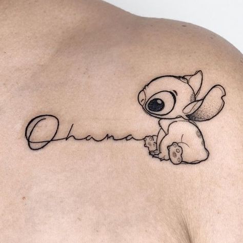 Lilo And Stitch Sister Tattoos, Stiches Tattoos, Stitch Ohana Tattoo, Stitch Disney Tattoo, Disney Stitch Tattoo, Lilo And Stitch Tattoo, Disney Inspired Tattoos, Matching Bff Tattoos, Ohana Tattoo