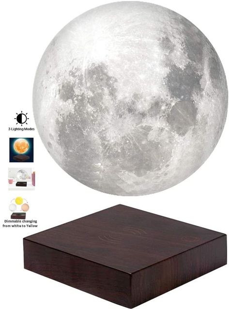 Do You Have a Kid Who Loves The Moon? How About This Levitating Moon Light? This Comes In 3 Different Colours To Pick From Moon Light Lamp, Moon Globe, Book Lamp, Lamp 3d, Magnetic Levitation, Light Lamps, Moon Lamp, Moon Light, Mood Light