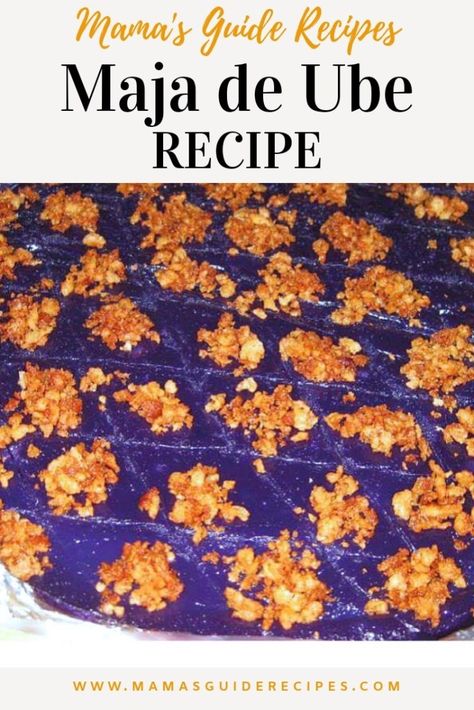 Ube Maja Blanca Recipe, Ube Recipe, Ube Dessert Recipe, Easy Empanadas Recipe, Pinoy Dishes, Filipino Christmas, Dessert Mix, Ube Ice Cream, Philippine Cuisine