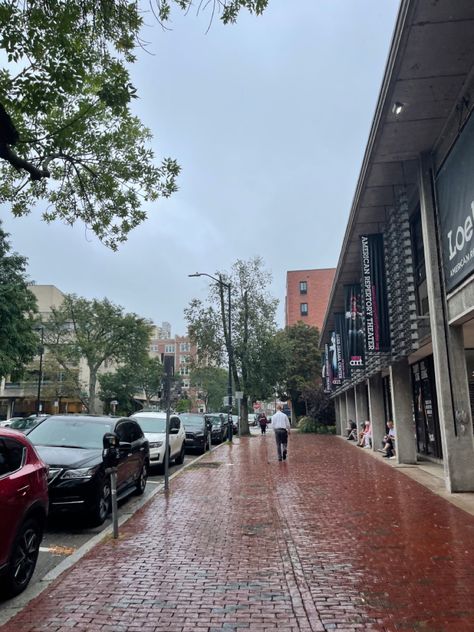 #boston #rain #city Massachusetts Aesthetic, Boston Aesthetic, Living In Boston, University Life, Pretty Pics, American Dream, In Boston, Pretty Pictures, Rainy Day