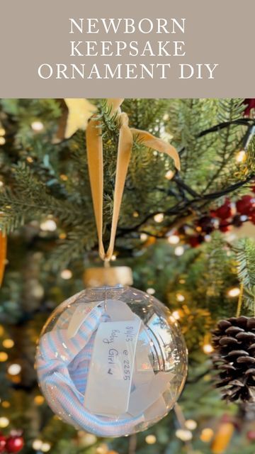 Liz Lovery | Interior Design & DIY on Instagram: "✨Newborn Keepsake Christmas Ornament!✨ If you had a baby this year or you’re currently pregnant, bookmark this video! This newborn keepsake Christmas ornament is the perfect way to preserve those memories and cherish them year after year! 🥰 Tag someone who would love this! 👇🏼 . . . #christmasdiy #christmasornaments #christmasdecor #newbornkeepsake #newmom #pregnant #holidaydecor #easydiy #diy #holidaydiy #christmasdecorations" Baby Diy Christmas Ornaments, Newborn Christmas Ornament, Baby Christmas Ornaments Diy, Diy Baby’s First Christmas Ornament, Keepsake Christmas Ornaments, Baby Christmas Ornaments, Newborn Christmas, Baby First Christmas Ornament, Christmas Keepsakes