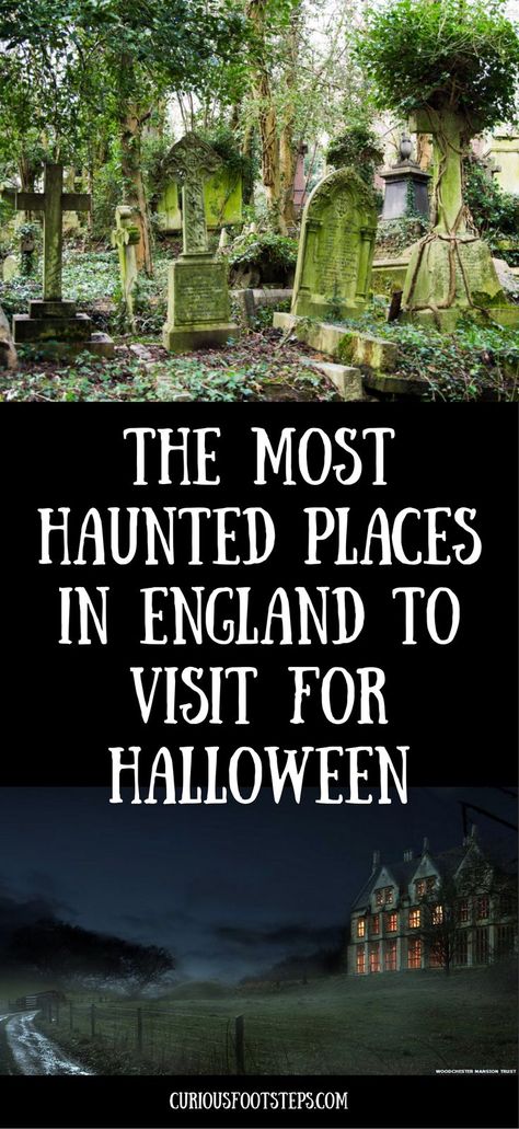 The most haunted places in england to visit for halloween.....from a floating head in the bathroom of an unfinished mansion to the sound of phantom horses hooves on the cobbles at an old smugglers haunt, there are plenty of ghostly tales and mysterious sights throughout the country! Haunted Places In England, Haunted Places To Visit, Halloween In England, Haunted Scotland, Halloween Trips, Abandoned Places In The Uk, Haunted Houses In America, Halloween Uk, Waverly Hills