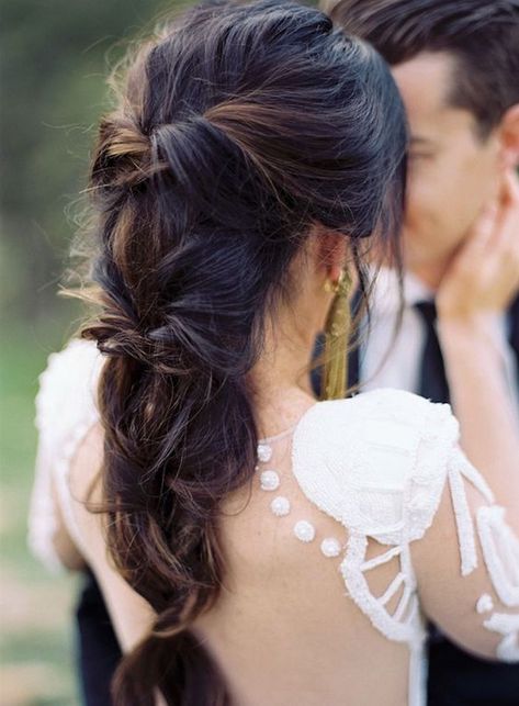 Bridal Ponytail, Gorgeous Bridal Makeup, Sanggul Modern, Bridal Hairstyles With Braids, Bridal Braids, Wedding Braids, Wedding Hairstyles Bride, Braut Make-up, Braided Hairstyles For Wedding