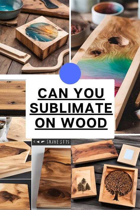 "Can you sublimate on wood? 🌲🖨️ Explore our guide to sublimation on wood and learn how to create stunning, custom designs on wooden surfaces. #Sublimation #WoodPrinting #DIYProjects #CustomDesigns #CraftingGuide #PrintingTechniques" What Can You Sublimate On, Sublimation On Wood Signs, Sublimation On Wood How To, Sublimating On Wood, Wood Sublimation Ideas, How To Sublimate On Wood, Sublimation Craft Ideas, Cricut Sublimation Projects, Sublimination Project Ideas