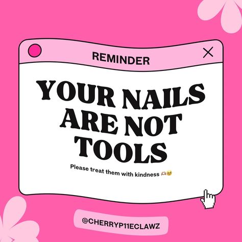 Read Me⬇️⬇️ . . . 1.Use Gloves when doing the dishes 2.Don’t use the tips of your nails to open things 😩 3.just treat your pretty claws with care 🫶🏽 #nailtech #nailmemes #acrylicnails Nail Tech Motivation Quotes, Nail Tech Memes Humor, Nail Tech Posts, Nail Captions, Nail Tech Quotes, Nail Memes, Tech Quotes, Doing The Dishes, Nail Quotes