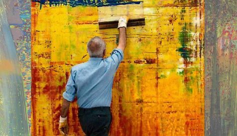 Gerhard Richter Painting, Gerhard Richter, Action Painting, Portrait Paintings, Abstract Expressionist, Abstract Artists, Acrylic Paintings, Art Plastique, Art Abstrait