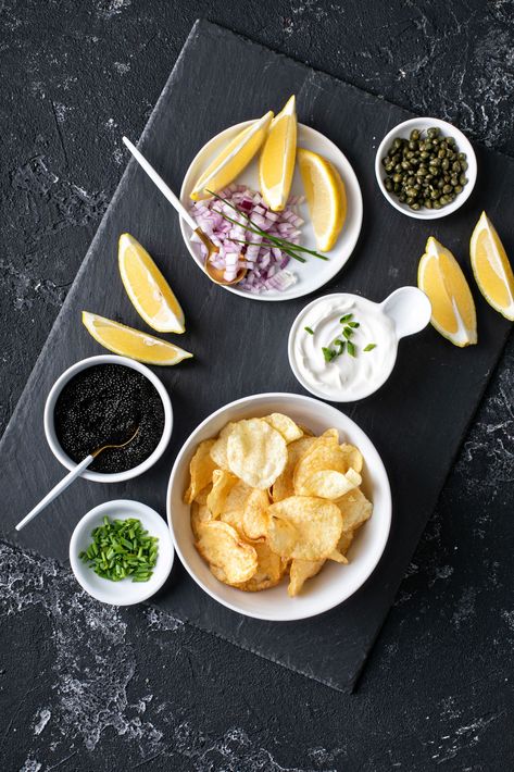 Recipe: Caviar Potato Chips Paired With La Marca Luminore Bruschetta Bar, Kettle Chips, Wine Tasting Party, Food Combining, With My Friends, Easter Dinner, Potato Chips, Recipe Using, Lunches And Dinners