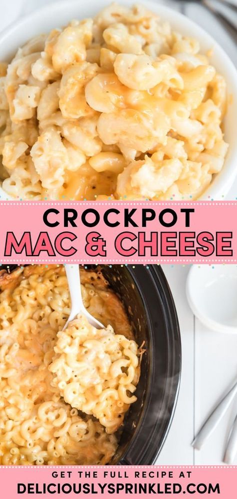 Need an easy comfort food? Here's a simple pasta recipe to throw in the slow cooker! It's the BEST crockpot mac and cheese. Creamy, cheesy, and delicious, this homemade macaroni and cheese is such a cozy dinner. Put this on your rotation of winter dishes! Best Crockpot Mac And Cheese, Homemade Macaroni And Cheese, Crockpot Mac And Cheese, Best Crockpot, Homemade Mac And Cheese, Company Dinner, Delicious Slow Cooker Recipes, Hearty Dinner Recipes, Mac Cheese Recipes