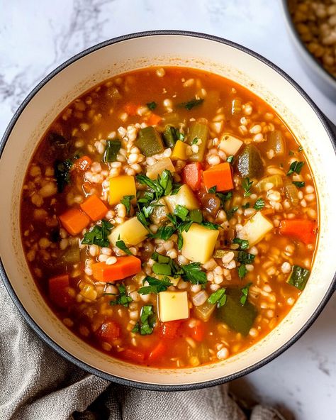 This Vegetable Barley Soup is a true comfort food, offering a hearty and nutritious blend of colorful vegetables and chewy, fiber-packed barley. The rich broth is seasoned with fragrant herbs, ... Read more