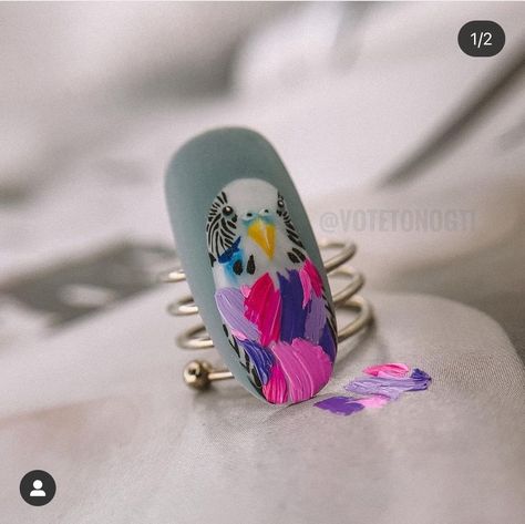 Bird Nails, Animal Nail Designs, Cat Nail Art, Nail Design Video, Nail Salon Decor, Hippie Nails, Nail Drawing, Butterfly Nail Art, Beauty Nails Design