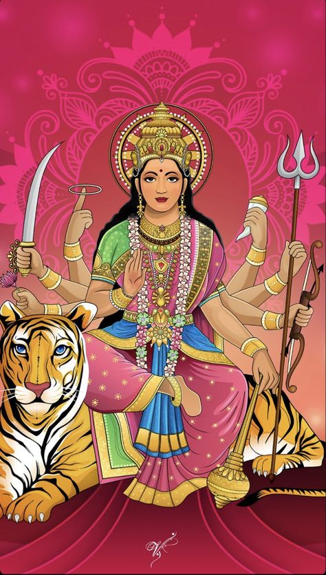 Durga Maa Art Drawing, Durga Tattoo, Navratri Devi Images, God Venkateswara Images Hd Wallpaper, Dark Face, Love Reels, Hanuman Ji Wallpapers, Durga Painting, Navratri Images