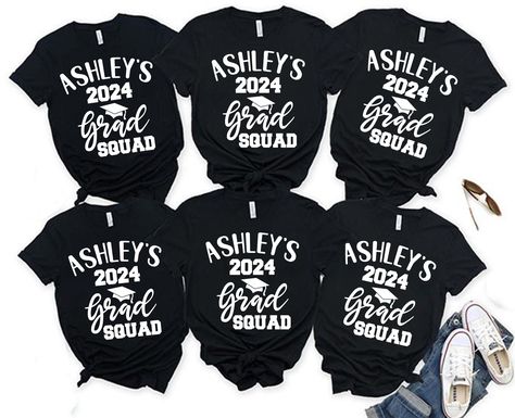 Personalized Grad Squad T-Shirt, Graduation Shirt, Matching Family Graduation Shirts, Graduation 2024, Custom Graduation Mom Shirt, ep597 Graduation Tshirt Ideas For Family, Graduation Shirt Ideas For Family, Family Graduation Shirts, Graduation Shirts For Family, Social Worker Gifts, Graduation 2024, Graduation Shirt, Matching Hoodies, Senior Trip