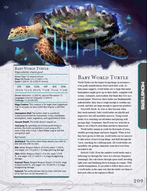 Dnd Magic Creatures, Dnd Celestial, Dnd Gods, Space Dnd, Giant Turtle, Dnd Monster, Dungeons And Dragons Races, Dnd Stats, Dnd Homebrew