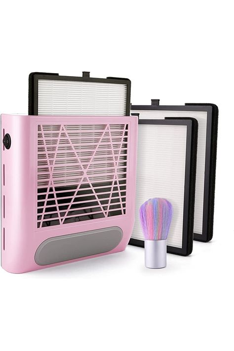 ZUZUXIA 80W Nail Dust Collector for Acrylic Nails with 2 Reusable Filters &amp; 1 Brush, Low Noise Powerful Nail Vacuum Fan Vent Duster Collector Extractor Suction Cleaner for Home Salon Use Fan Vent, Nails Inspiration Classy, Nail Dust Collector, Nail Dust, Acrylic Nail Powder, Hand Pillow, Wood Burning Kits, Nail Powder, Epoxy Resin Wood