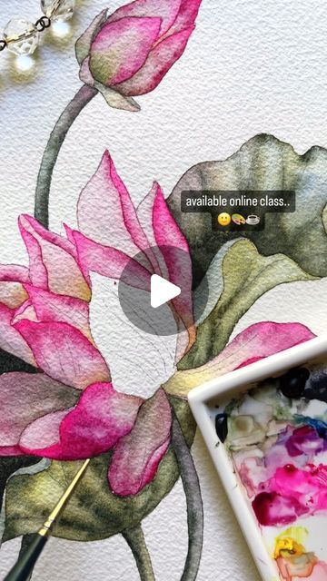 Lotus Flower Watercolor Painting, Lotus Painting Watercolor, Lotus Flower Painting Watercolors, Watercolour Lotus, Lotus Watercolor Painting, Lotus Flower Watercolor, Lotus Watercolor, Watercolor Guide, Lotus Flower Painting