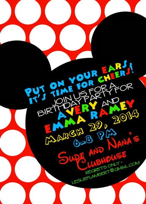 Mickey Mouse Clubhouse Invitations, Mickey 1st Birthdays, Mickey Mouse Bday, Mickey Mouse Birthday Invitations, Mickey Mouse First Birthday, Mickey Mouse Clubhouse Birthday Party, Mickey Mouse Clubhouse Party, Mickey Mouse 1st Birthday, Mickey Birthday Party