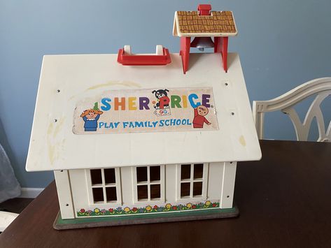 2 Desks, 80’s Toys, Fisher Price Little People, Never Grow Old, Fisher Price Toys, Grow Old, Vintage Fisher Price, School Building, All Grown Up